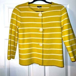 J. Crew Yellow Striped Sweater
